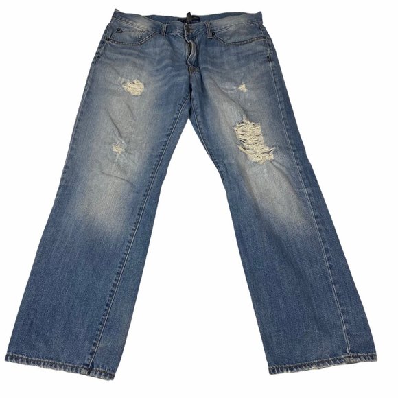 U.S. Polo‎ ASSN. USPA Jeans Men's 36x30 Distressed Light Wash Faded Logo Casual - Picture 3 of 8